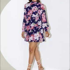 GFLOCK Women Dress Pink Red Blue Floral Button Frock Size US 12